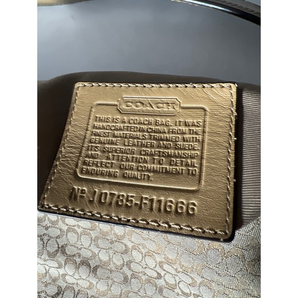 Coach Beige Signature Shoulder Bag - Picture 9 of 9